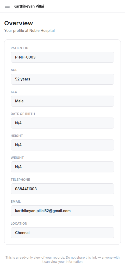 Patient Profile