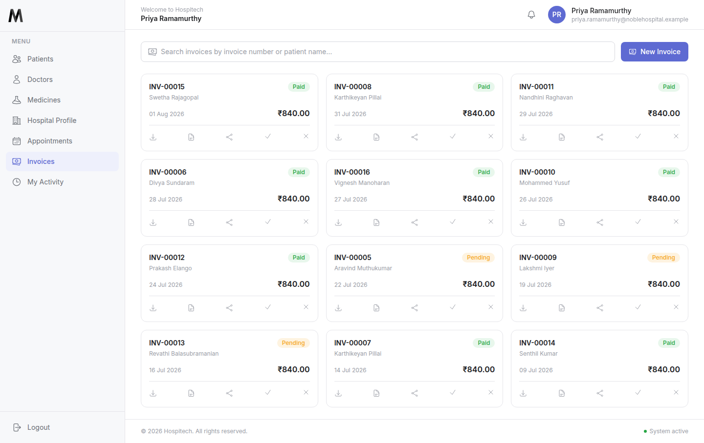 Invoices Dashboard